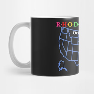 Rhode Island, USA. Ocean State. (With Map) Mug